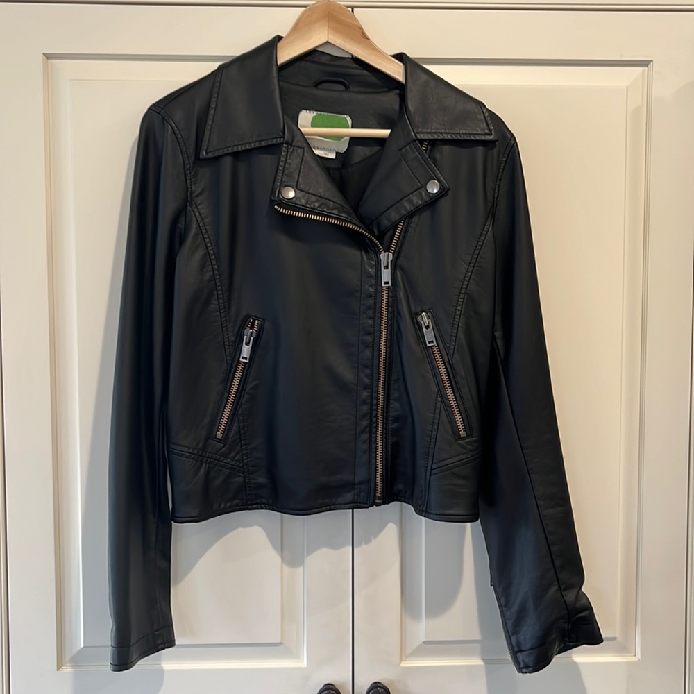 Moto vegan leather jacket